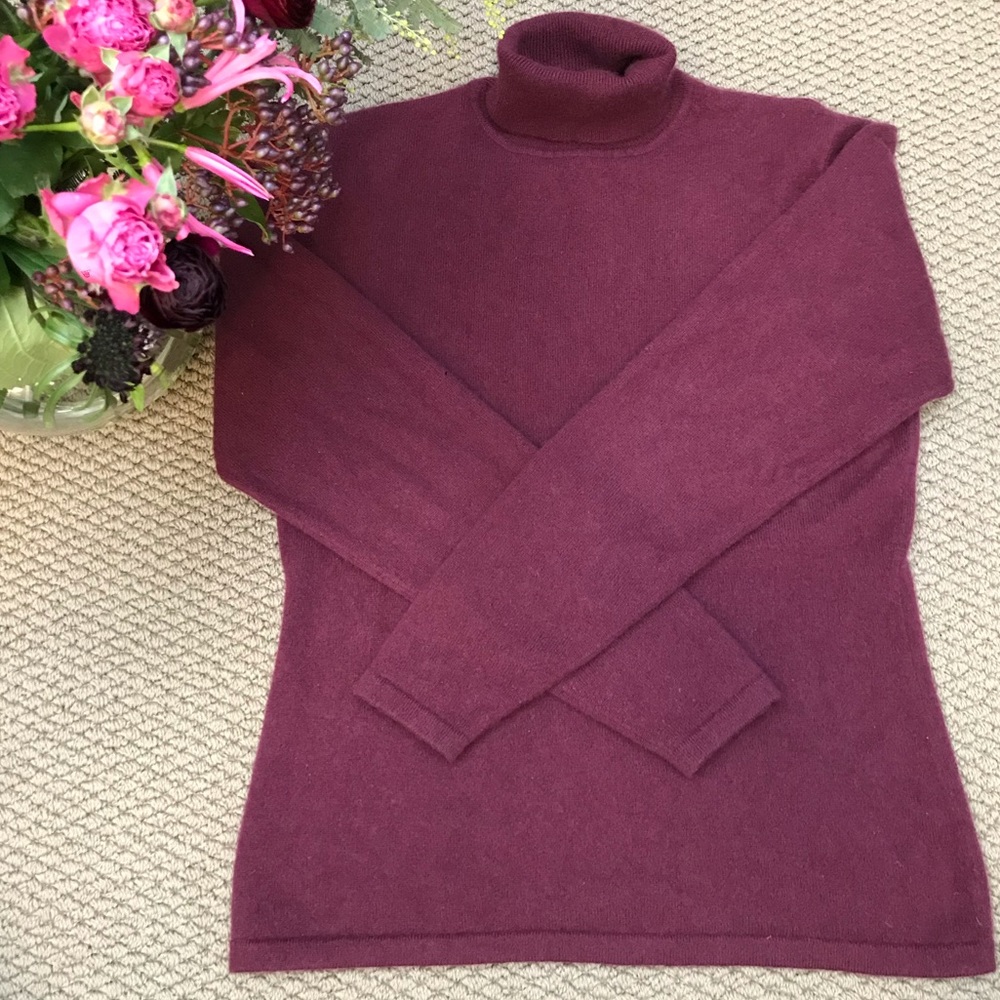 Cashmere Turtleneck Neiman Marcus Burgundy